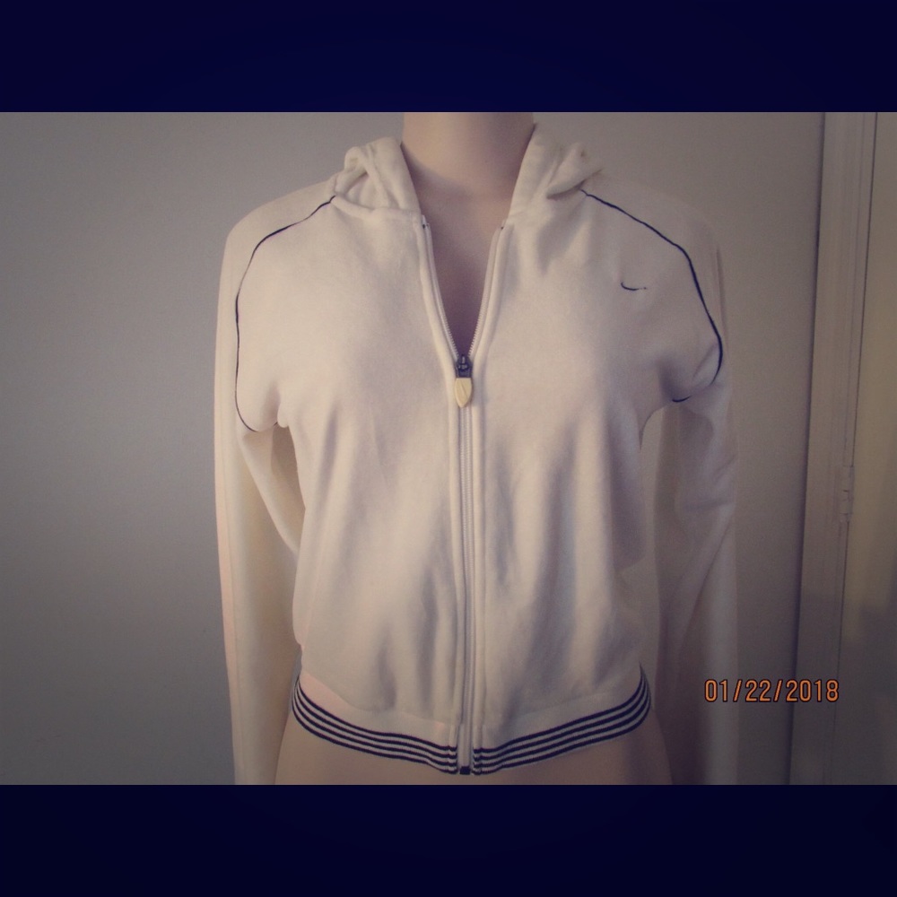 Nike White Fleece Jacket
